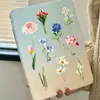 50 Pegatinas Florales Transparentes Realistas, Coloridas Frescas Impermeables Decoración DIY para Botellas de Agua y Diarios