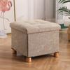 Amazon taburete de almacenamiento popular multifuncional para sentarse taburete de tela para sofá taburete para cambiarse los zapatos taburete de almacenamiento plegable