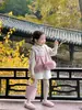 Invierno 2024 Ropa Nueva para Niños Ropa de Año Nuevo Niñas Estilo Chino Nuevo Chino Degradado Chaleco de Borreguito Cheongsam