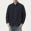 Camisa de mezclilla estilo workwear retro americano 2026, estilo old money, prenda exterior de alta gama para hombre, corte holgado, versátil, camisa casual de manga larga