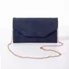 Bolso de Noche Rosa Brillante de Ante de Lujo Ligero Transfronterizo, Bolso tipo sobre con cierre magnético y cadena, Bolso cruzado para monedas y teléfono, Directo del fabricante