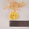 Primavera Pequeno Fresco e Elegante Tecido Enrolado Rosa DIY Artesanal Simples Grampo de Cabelo Corda de Cabelo Acessórios para Vestuário Acessórios