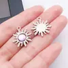 Aleación incrustada resina UV taladro estrella luna estrella de cuatro puntas colgante DIY pendiente collar colgante adornos accesorios pequeños