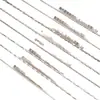 Collar Plateado de Venta Caliente Transfronterizo para Hombres, Lujo Ligero y Sensación de Alta Gama, Cadena Trenzada, Cadena de Perlas, Cadena de Plata para Mujeres, Accesorios de Cadena, Joyería de Moda
