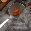 Acero Inoxidable Malla Línea de Fugas Fuga Cocina Hogar Olla Caliente Colador Cuchara para Fideos Malla para Fideos Fuga 201 Encriptada Mango de Tres Pulgadas con Grano de Madera