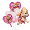 Wang Wang Equipo Set Globo de Perro Patrulla Dibujos Animados Película de Aluminio Ryder Tiantian Fiesta Infantil Decoración de Cumpleaños Globo