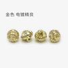 Fivela de estilo chinês dourado tecido de metal de perna curta Botões pequenos All-match Camisa de estilo nacional Forro Hanfu Cheongsam Botões Camisa Fivela