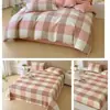 Textil del Hogar 100% Algodón Ropa de Cama % Sábana, Colcha, Colchón, Sábana Bajera Totalmente Cerrada, Funda de Edredón, Juego Estéril y Saludable de Tres o Cuatro Piezas