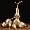 Ornamento de cabaça de cobre atacado pingente de cabaça oca aberta para fofoca decoração de casa e escritório artesanato presente