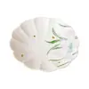 Porta-copos de Cerâmica com Pétalas de Flor Íris Branca e Roxa, Acessórios para Conjunto de Chá Doméstico, Porta-copos Exquisitos, Tapetes Pessoais para Chá, Suportes para Bule