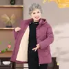 Conjunto de Roupas de Inverno para Vovó com Veludo Plus Acolchoado de Algodão 2026 Outono Inverno Novo Estilo Novo Estilo Chinês Pessoas Idosas Estilo Nacional Jaqueta Acolchoada de Algodão Casaco