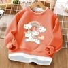 Vestido de Otoño para Niños 2024 Estilo Extranjero Moderno Falso de Dos Piezas Top de Cuello Redondo Suéter para Niños Medianos y Grandes Traje de Niña Vestido de Primavera