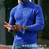 Suéter de punto pullover para hombre transfronterizo al por mayor 2026 invierno nuevo color liso para hombre talla grande base de punto