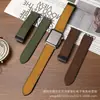 Para Apple Appleiwatchr Reloj Cuero Crazy Horse Cuero de Silicona Hebilla Plegable Magnética Correa de Cuero Inteligente