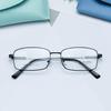 Tienda de gafas de venta rápida, monturas para gafas de negocios de aleación con memoria, al por mayor, cuadradas, cómodas, para hombres, montura completa, presbicia, miopía.