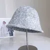 Sombrero de Pescador de Punto de Color Mixto Japonés para Mujer Otoño Invierno Nuevo Versátil Casual Sombrero de Pescador Protección contra el Frío al Aire Libre Sombrero de Cubeta Cálido