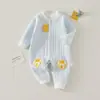 Macacão Quente de Algodão Fino para Bebê 40g Macacão Acolchoado para Bebê Recém-nascido Primavera e Outono Sem Costura Manga Longa Roupa de Exterior para Engatinhar