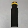Vestido Transfronteiriço Novo Estilo Europeu e Americano, Decote Halter Sexy, Adornado com Diamantes, Vestido Bodycon de Alta Qualidade para Mulheres Socialites, Vestido de Festa