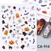 Adesivos de Nail Art Cross-border Ins Europeu e Americano Halloween Engraçado Desenho Animado Castelo Abóbora Morcego Bruxa Adesivo de Unha