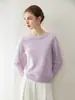Nuevo Suéter de Punto 100% Cachemira Pura para Mujer, Versátil, Cuello Redondo, para el Otoño/Invierno 2026, Camiseta Base de Punto