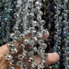 6mm 8mm Furo Transversal Cristal de Morango Cristal Multifacetado Contas Soltas DIY Pulseira Feita à Mão Acessórios de Joias para Pendurar no Carro Contas