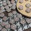 Caixa de estrela de cristal rosa com incrustação de diamante natural acessórios pulseira diy face de ovo caixa mágica