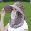Sombrero de Sol para Mujer Verano Ala Grande Sombrilla Sombrero Protector Solar Estilo Coreano Ciclismo Exterior Viaje Anti-ultravioleta Sombrero de Té Mujer