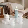 Base de Velas de Banana de Cimento de Resina DIY Papoula Suporte de Vela Cônico Estilo Ins Molde de Silicone