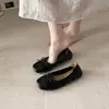 Zapatos planos tipo Mary Jane con lazo, slip-on, versátiles para moda de verano, estilo dulce, punta redonda, corte bajo para mujer