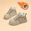 Inverno Novos Sapatos de Cano Alto Forrados com Lã Mulheres Estilo Coreano Coringa Altura Aumentada Espessada Sapatos de Algodão Quente Sapatos Casuais 12261-1