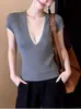 Colección Europea 2025 Otoño Nuevo Estilo Coreano Cuello Redondo Rayado Bloque de Color Moda Versátil Suéter de Punto Pulóver