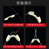 Conector de Línea Dividida de Silicona Antienredos, Separador de Doble Gancho Antienredos, Accesorios de Pesca Space Beans