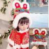 Accesorios de Fotografía para Niños de Año Nuevo Abanico Rojo Estudio Creativo Bebé Año del Dragón Suministros para Fotos Pareados de Mano Espino Confitado