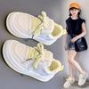 Zapatillas para Niña Primavera y Otoño 2025 Nueva Moda Niños Medianos y Grandes Niñas Zapatos Casuales Transpirables de Suela Suave Zapatos Blancos para Niños