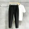 Pantalones de Traje Casual Ajustados Ligeramente Maduros con Estilo Retro y un Toque Travieso para Hombre, Verano 2026, Versátiles