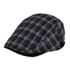 Moda Nova Casual Versátil Confortável Bico de Pato Artístico Retrô Elegante Estilo de Rua Xadrez Decorativo Boné para Frente