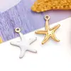Colgante de Estrella de Mar de Esmalte Colorido de Acero Inoxidable Transfronterizo Europeo y Americano Pulsera Serie Oceánica Accesorios de Joyería DIY
