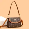 Bolsa Pequeña para Mujer 2025 Verano Nueva Caliente Versátil Bolso Cruzado Bolso de Hombro Estampado para Mujeres de Mediana Edad y Mayores Superficie Suave Bolso para Madres Bolso de Mujer