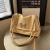 Bolso Niche de Estilo Coreano para Axila para Mujer Nuevo Diseño de Mariposa de Moda Bolso de Un Hombro Color Sólido de Alta Gama Ajustado Ajustado Bolso Tramp