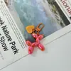 Nuevo Llavero Colgante Estilo Ins Perro Globo Láser Color Caramelo Corazón Accesorios de Joyería DIY Colgante para Bolso de Mujer