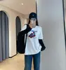 Camiseta de Lã Australiana Grossa com Bordado de Tomate Pintado à Mão, Redutora de Idade e Cicatrizante para Mãos, Gola Redonda, Manga Curta para Mulheres, Novo Modelo 2026