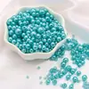 3-8mm ABS Furo Reto Pérolas de Imitação Redondas Contas Artesanais DIY Pulseira Colar Materiais para Miçangas Acessórios de Vestuário