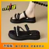 Hermosas Sandalias de Doble Propósito para Mujer, Nuevo Estilo de Hada Verano 2026, Adecuadas para Usar con Faldas, Sandalias de Playa de Suela Gruesa