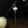 Horquilla Antigua de Imitación de Sándalo de Alta Calidad Broche Elegante para el Cabello Borla de Madera Accesorios para el Cabello Paso a Paso Hanfu Cheongsam