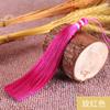 Borla larga de 16 cm con cabeza colorida enrollada, borla de disfraz antiguo Hanfu, colgante de borla, borla colgante para abanico, adornos decorativos para linterna