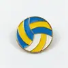 Broche de Aleación de Pelota Deportiva de Dibujos Animados Fútbol Baloncesto Bádminton Lindo Insignia de Pin Versátil para Bolsa