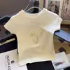 Top de Cor Sólida com Laço de Pérolas Pequenas para Meninas Verão 2026 Nova Moda de Verão Versátil Camiseta Combinando Pai e Filho Tendência