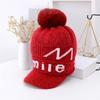 Gorro de punto cálido con forro de felpa de chenilla para mujer, estilo coreano, engrosado, visera de pico de pato, lana, protección para orejas, moderno
