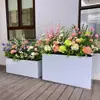 Arreglos Artificiales de Hortensias y Rosas en Cajas de Flores Mixtas y Macetas para Balcón, Oficina de Ventas, Restaurante, Sala de Estar y Decoración de Divisiones