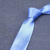 Gravata de grupo de 8cm cetim gravata feita à mão masculina cor sólida gravata azul casamento negócios monocromático padrinho